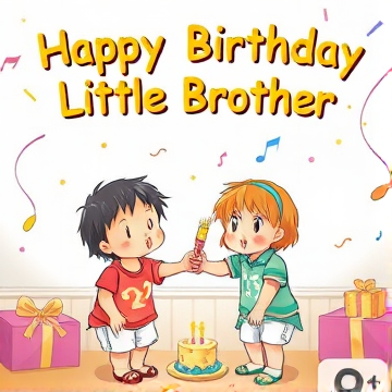 Happy Birthday Little Brother-Samaira-AI-singing