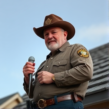 Billy the roofing sheriff-Robert-AI-singing