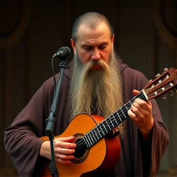 Bearded monk-Katelyn-AI-singing