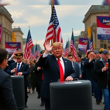 Trump's Comeback Parade-promoting-AI-singing