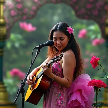 Flor morada-Isabella-AI-singing