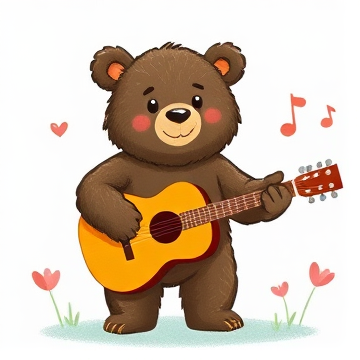 The friendly bear-Sadaqat-AI-singing