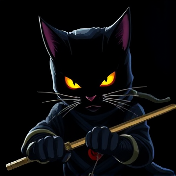 Shadow Whiskers (The Ninja Cat)-Little Mob-AI-singing