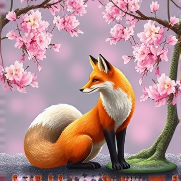 the Nine-tailed fox and cherry blossom-Ruby-AI-singing