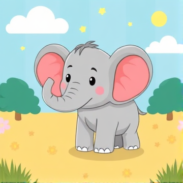 The Happy Little Elephant Song for Kids-Thức-AI-singing