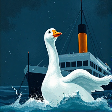 Goose on the Titanic-ceciliajosefsson07-AI-singing