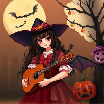 HalloweenGirl-nopdauron-AI-singing