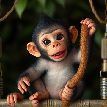 The playful monkey-imahmed411-AI-singing